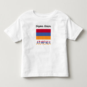 Camiseta Infantil Armênia e Bandeira da Armênia Personalizados