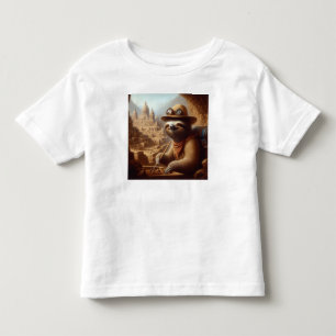 Camiseta Infantil Arqueólogo Sloth