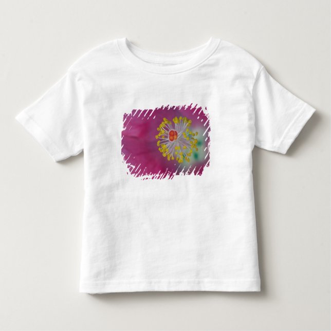 Camiseta Infantil Arranjo do estame floral de Hibiscus, Hibiscus (Frente)