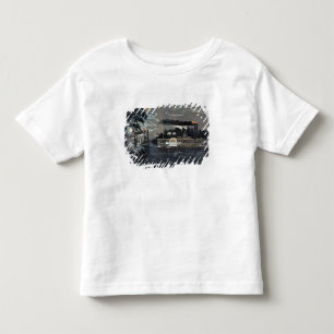 Camiseta Infantil Arredondando uma curvatura no barco a vapor de
