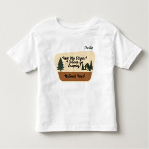 Camiseta Infantil "Arrume minhas Fraldas! Eu Quero Ir Acampar" Perso