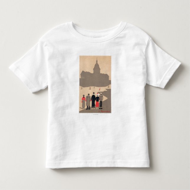 Camiseta Infantil Art deco SceneParis de Le Panteão, France (Frente)