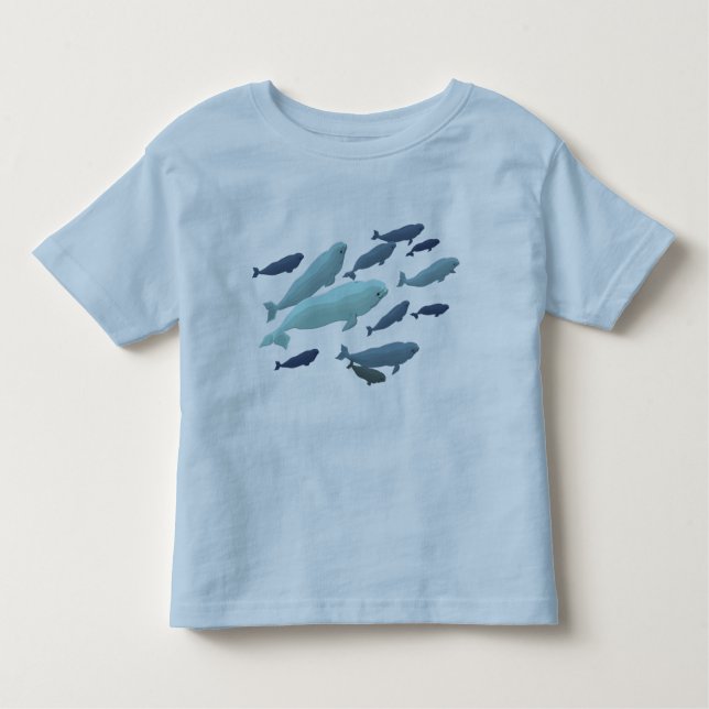 Camiseta Infantil Arte bonito da baleia da criança do t-shirt da (Frente)