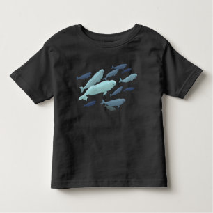 Camiseta Infantil Arte bonito da baleia da criança do t-shirt da