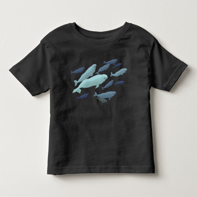 Camiseta Infantil Arte bonito da baleia da criança do t-shirt da (Frente)