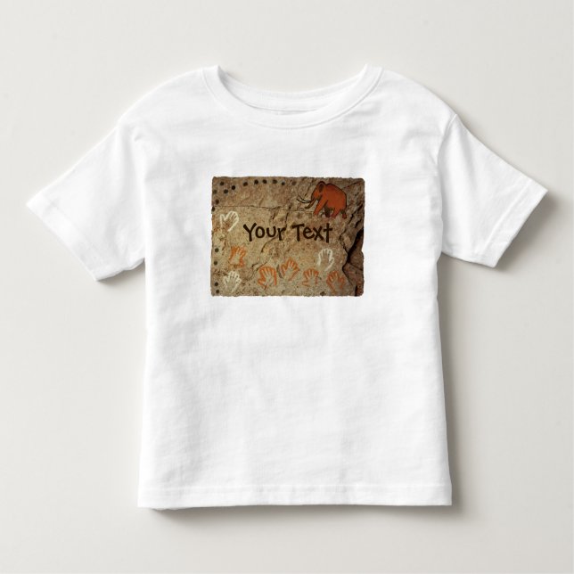 Camiseta Infantil Arte Da Caverna Da Idade Do Gelo (Frente)