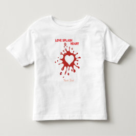Camiseta Infantil Arte de Coração com Efeito de Tinta – Design Criat