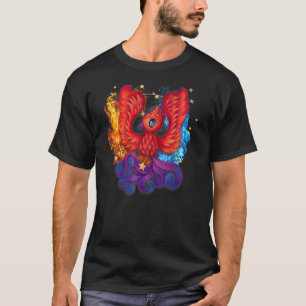 Camiseta Infantil Arte de Fenix Fogo Fofo Ascenden