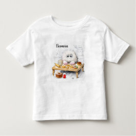 Camiseta Infantil Arte de Monstro do Açúcar em Pó Branco