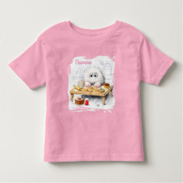 Camiseta Infantil Arte de Monstro do Açúcar em Pó Rosa