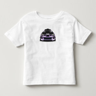 Camiseta Infantil arte desenhada à mão com olho apertado roxo