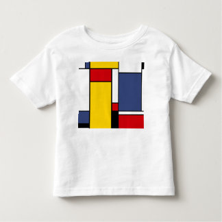Camiseta Infantil Arte Mondrian Inspirou Estilo Geométrico Moderno