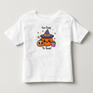 Camiseta Infantil Arte vetorial de bruxas bonitas de abóbora