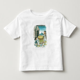 Camiseta Infantil Artesões astecas da pena no trabalho