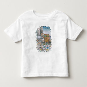 Camiseta Infantil Artesões astecas que tingem penas