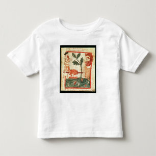 Camiseta Infantil Arthur encontra o gigante que roasting um porco em
