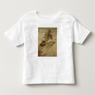 Camiseta Infantil Arthur Rackham   o Rhinemaidens que amola Alberich