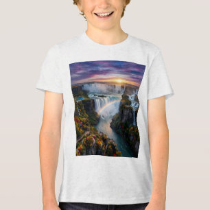 Camiseta Infantil Artística Cachoeira Majestosa e