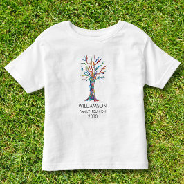 Camiseta Infantil Árvore da Família Rainbow