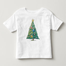 Camiseta Infantil Árvore de Natal Colorida