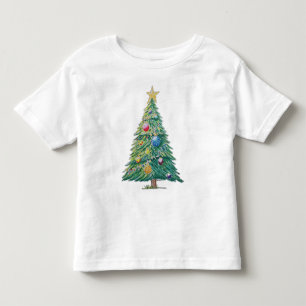 Camiseta Infantil Árvore de Natal Colorida