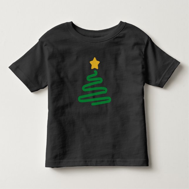 Camiseta Infantil Árvore de Natal engraçada (Frente)