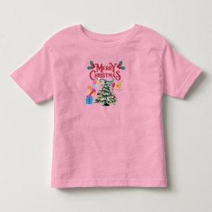 Camiseta Infantil Árvore de Natal feliz e presente
