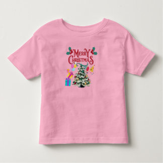 Camiseta Infantil Árvore de Natal feliz e presente
