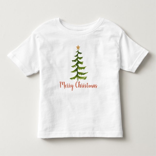 Camiseta Infantil Árvore de Natal Feliz Natal (Frente)