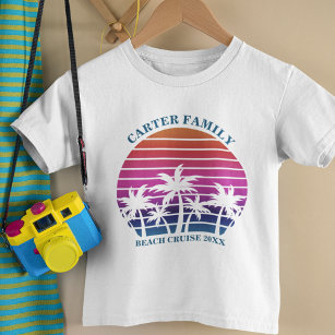Camiseta Infantil Árvore de Palmas Personalizada de Reunião da Famíl