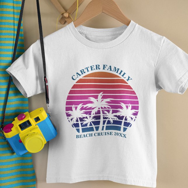Camiseta Infantil Árvore de Palmas Personalizada de Reunião da Famíl (Criador carregado)