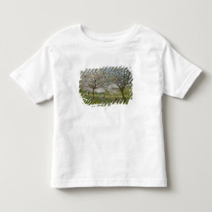 Camiseta Infantil Árvores de Apple na flor