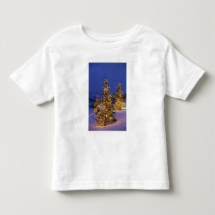Camiseta Infantil Árvores de Natal, Park City, montanhas de Wastch,