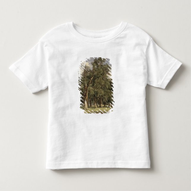 Camiseta Infantil Árvores de olmo em Prater, 1831 (Frente)