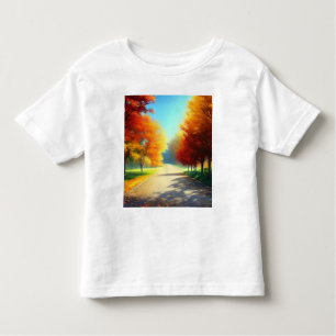 Camiseta Infantil Árvores do outono na Floresta