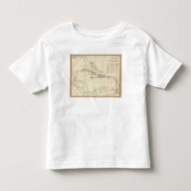 Camiseta Infantil As Antilhas ou as ilhas de WestIndia (Frente)