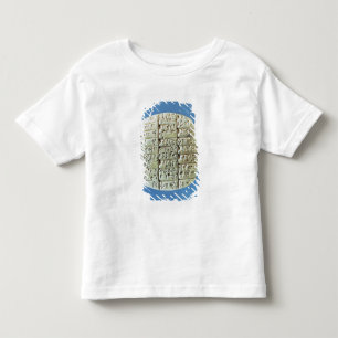 Camiseta Infantil As contas apresentam com roteiro cuneiform, c.2400