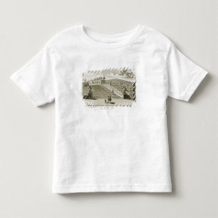 Camiseta Infantil As etapas ao terraço do jardim, palácio do