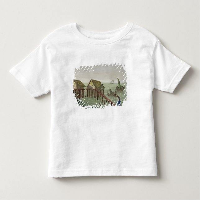 Camiseta Infantil As habitações do tribo de Papu, Rawak, chapeiam 22 (Frente)