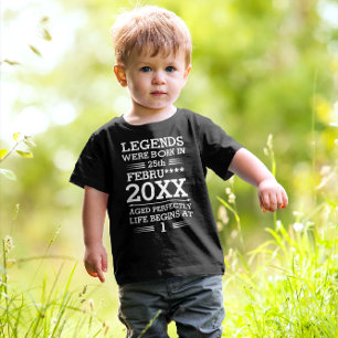 Camiseta Infantil As Legendas Personalizadas Eram Nasceres na Data M