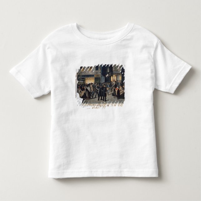 Camiseta Infantil "As luzes O" London (litho da cor) (Frente)