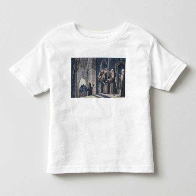 Camiseta Infantil As monges que cobrem o rei com drapejam o convento (Frente)
