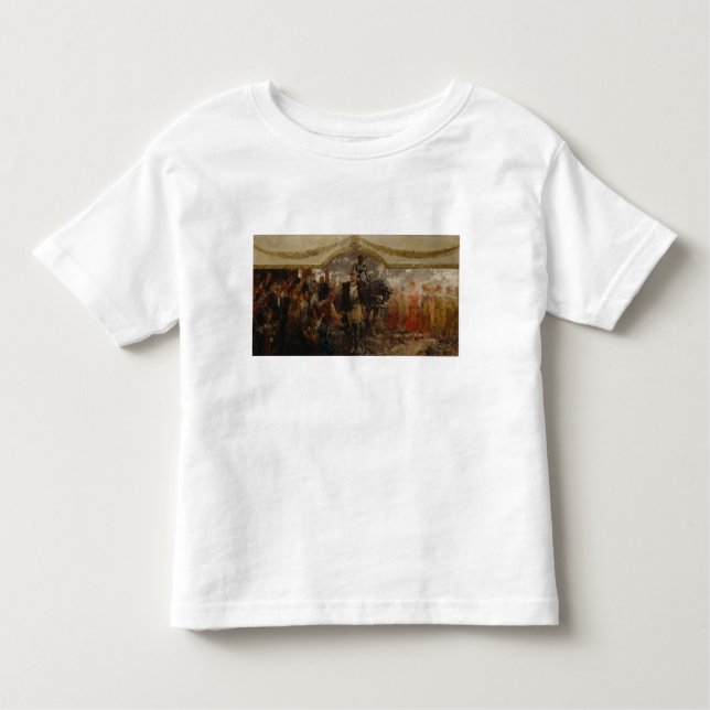 Camiseta Infantil As pessoas rendem a homenagem a Bismarck, 1911 (Frente)