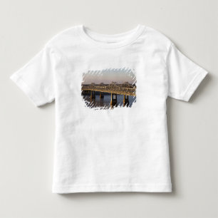 Camiseta Infantil As Pontes Natchez-Vidalia que abrangem o