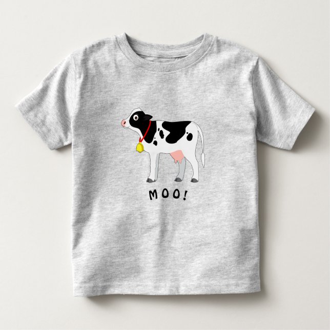Camiseta Infantil As vacas de Holstein vão MOO! (Frente)