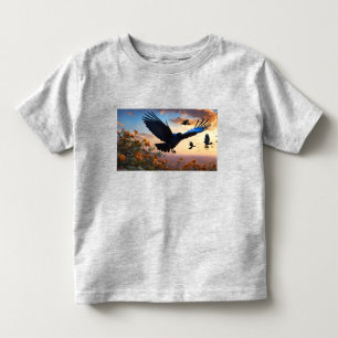 Camiseta Infantil Asas do Vento: O Corvo e o Espantalho