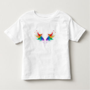 Camiseta Infantil Asas Fluffy Rainbow