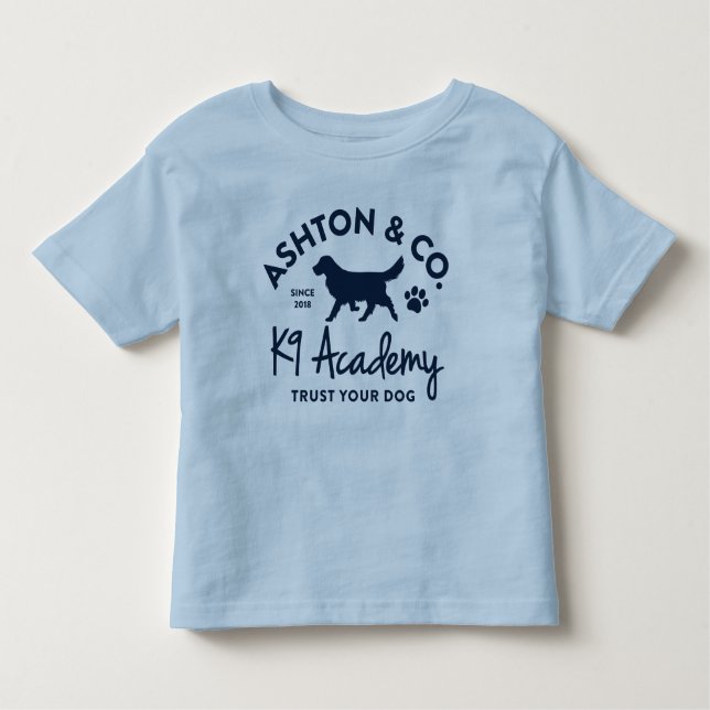 Camiseta Infantil Ashton & Co. K9 Academy Logo (Frente)
