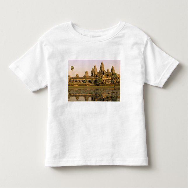 Camiseta Infantil Ásia, Camboja, Siem Reap. Angkor Wat. (Frente)