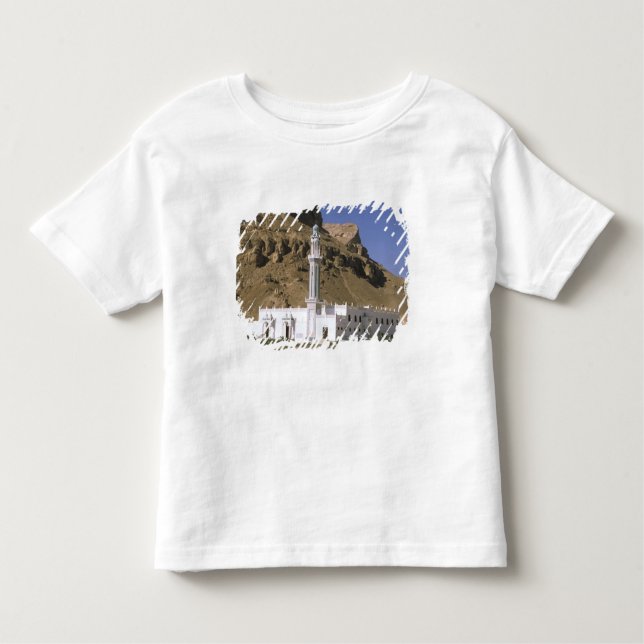 Camiseta Infantil Ásia, Iémen, Tarim. Mesquita branca. (Frente)